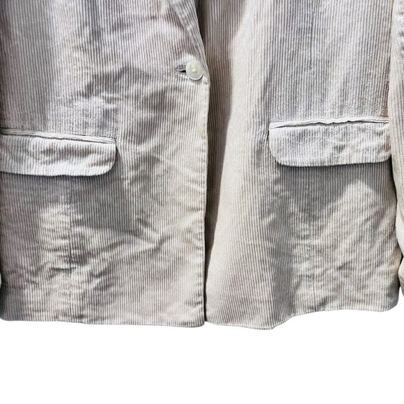 J. Jill Corduroy Cream Blazer Women's Size Small Business Casual Lined Comfort - Picture 3 of 6